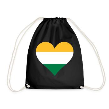 A heart for India - Drawstring Bag - black - Front
