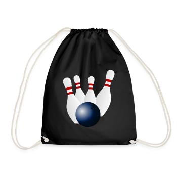 Bowling - Turnbeutel - Schwarz - Vorne