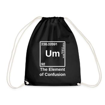 Um - Element of Confusion - Drawstring Bag - black - Front