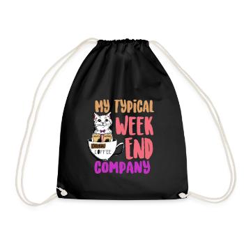 Cats kitten espresso - Drawstring Bag - black - Front