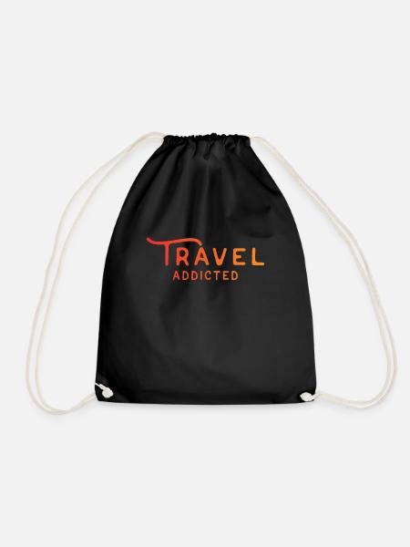 Sucht nach Reisen - Turnbeutel - Schwarz