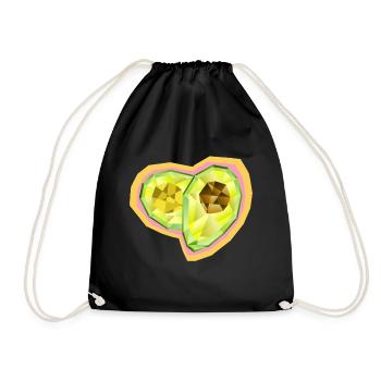 Avocado - Turnbeutel - Schwarz - Vorne