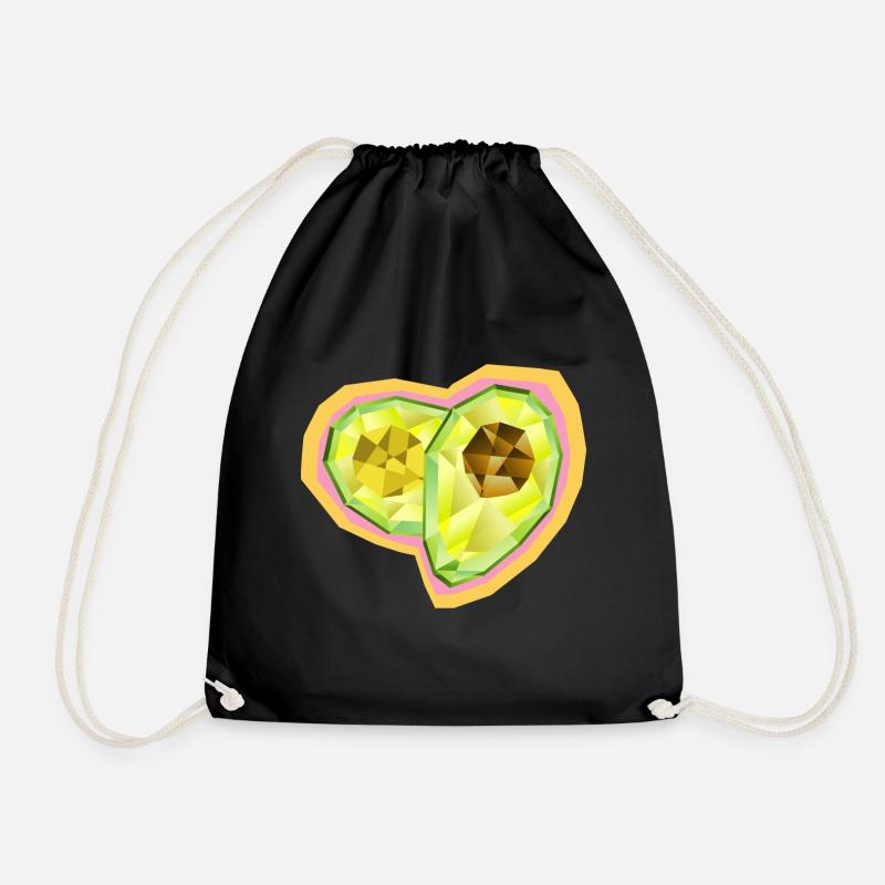 avocado - Drawstring Bag - black