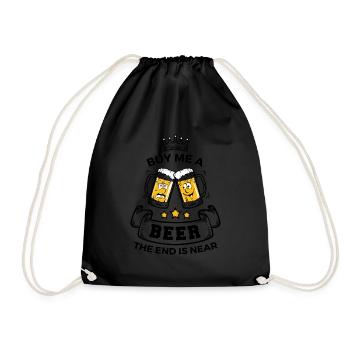 Achète-moi une bière parce que la fin est proche - Sac de sport léger - noir - Devant