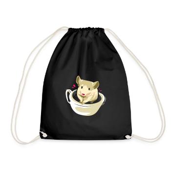 Cadeau pour animal domestique rongeur chinchilla amérique du sud - Sac de sport léger - noir - Devant