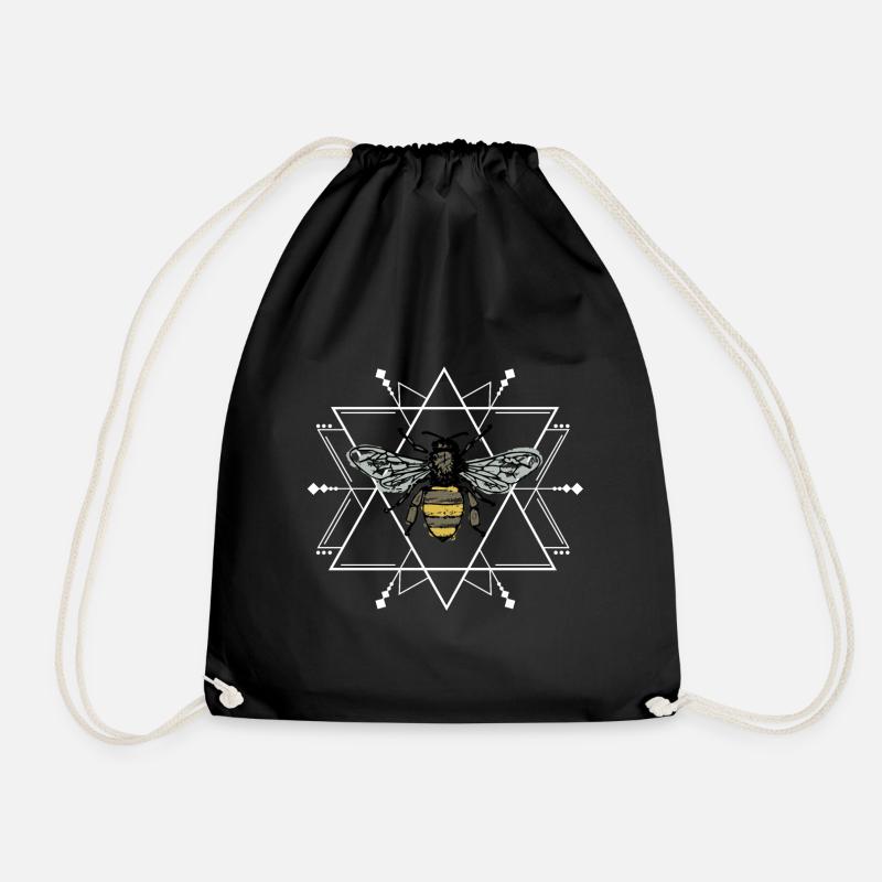 Biene Wespe Hornisse Honig Wabe swag Geschenkidee - Turnbeutel - Schwarz