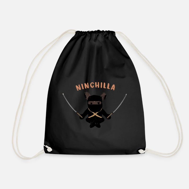 Samurai Ninja Geschenk - Turnbeutel - Schwarz