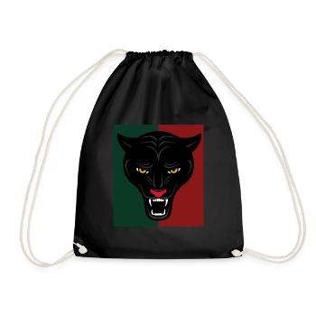 Jaguar black panther gift idea - Drawstring Bag - black - Front
