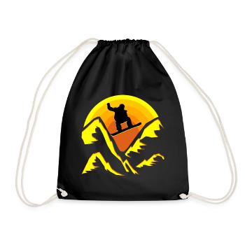 Snowboard Wintersport Downhill Snow Montagnes Piste - Sac de sport léger - noir - Devant
