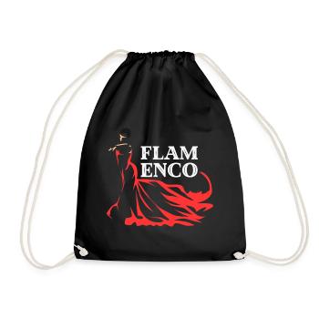 Flamenco Andalusia dance gift - Drawstring Bag - black - Front