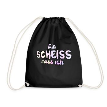 A shit I must say funny - Drawstring Bag - black - Front