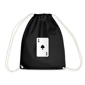 As de pique carte à jouer - Sac de sport léger - noir - Devant