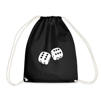Dice gambling - Drawstring Bag - black - Front
