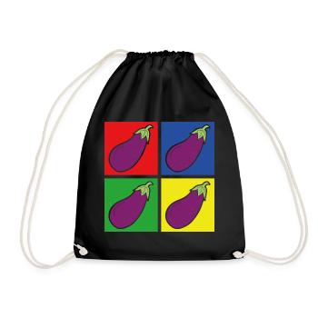 Aubergine - Sac de sport léger - noir - Devant