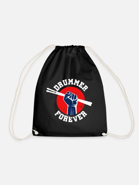 Schlagzeug Drummer Musikinstrument Band Trommeln - Turnbeutel - Schwarz
