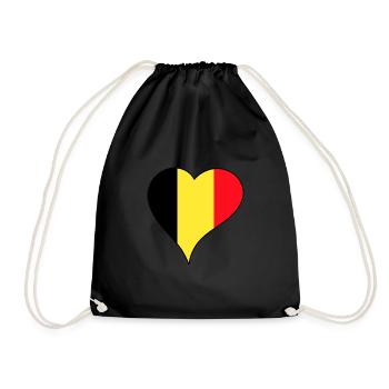 Belgium national flag - Drawstring Bag - black - Front