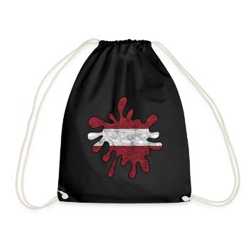 Latvia national flag - Drawstring Bag - black - Front