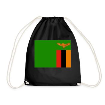 Pavillon de la Zambie (zm) - Sac de sport léger - noir - Devant