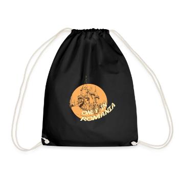 Only in Romania - Transylvania - Drawstring Bag - black - Front