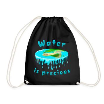 L'eau est précieuse - Sac de sport léger - noir - Devant