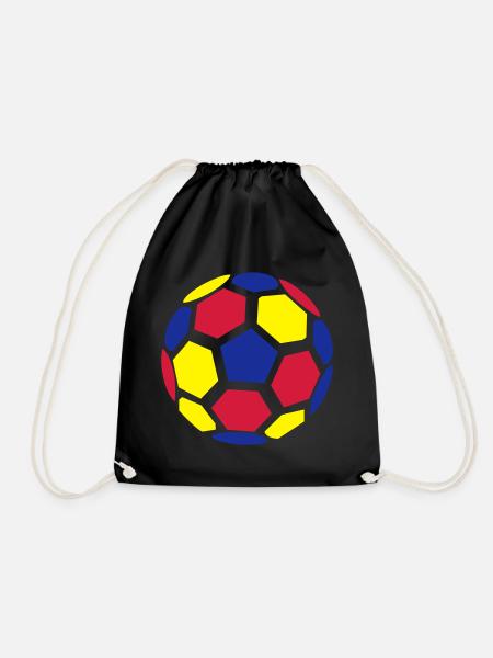 Colombia ball - Drawstring Bag - black
