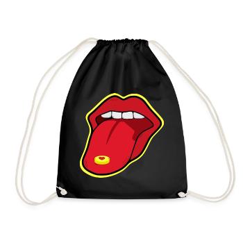 Techno XTC MDMA Pille Ecstasy Clubbing Geschenk - Turnbeutel - Schwarz - Vorne