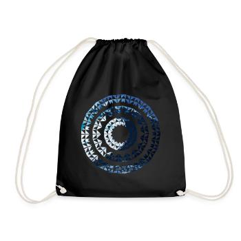 Sea mandala - Drawstring Bag - black - Front