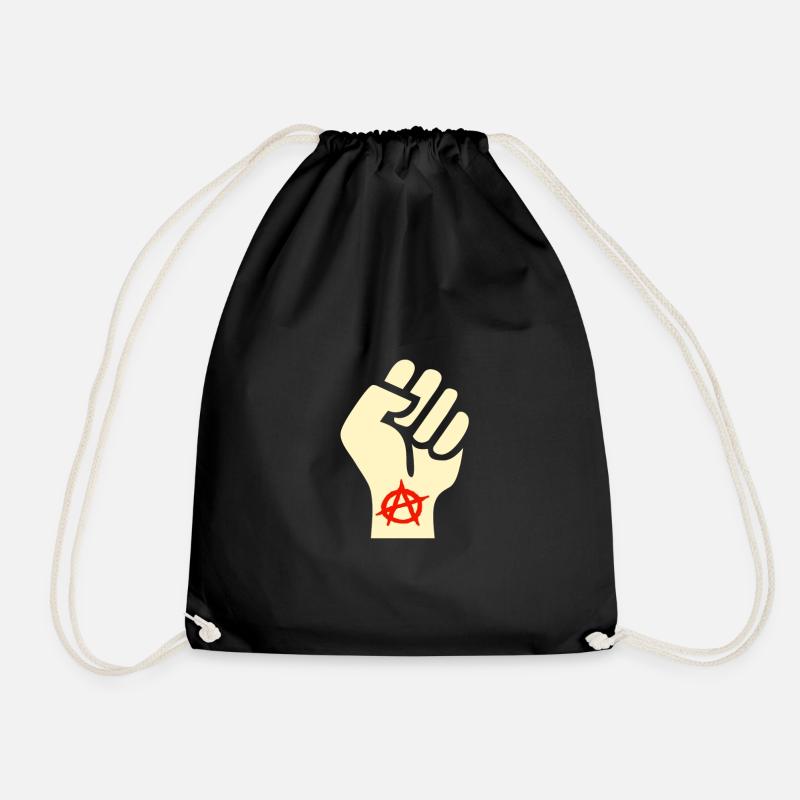 Anarchists faust - Drawstring Bag - black