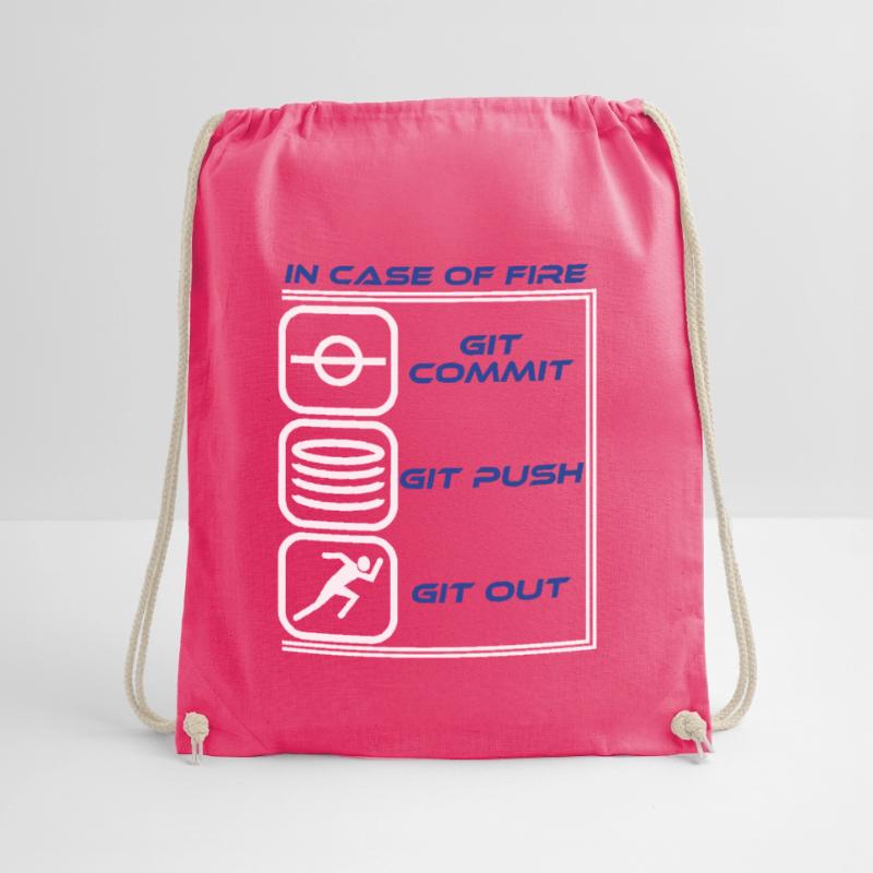 "En cas de feu Git Commit Git Push Git Out" Sac de sport léger