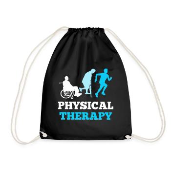 Cadeau de physiothérapie kinésithérapeute - Sac de sport léger - noir - Devant