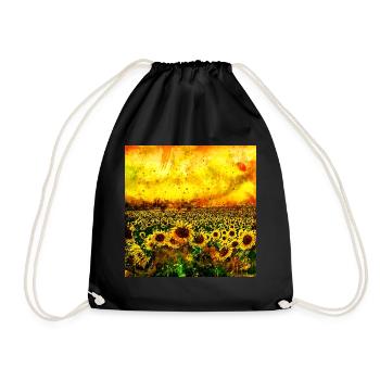 Les tournesols abstraits wsstd - Sac de sport léger - noir - Devant