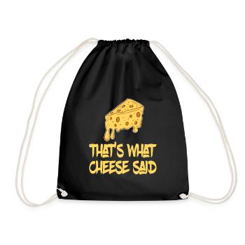 Drôle de TShirt au fromage pour les personnes dépendantes - Sac de sport léger - noir - Devant