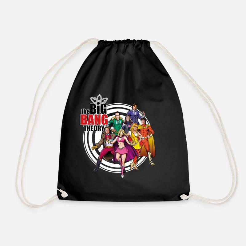 The Big Bang Theory Bazinga Comic Group - Drawstring Bag - black
