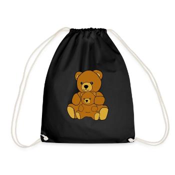 Teddy-Bär mit Kind - Sac de sport léger - noir - Devant