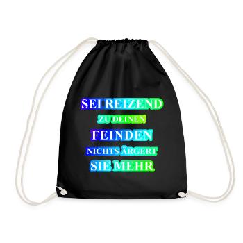 Sei reizend cool lustig Geschenk Idee witzig - Turnbeutel - Schwarz - Vorne