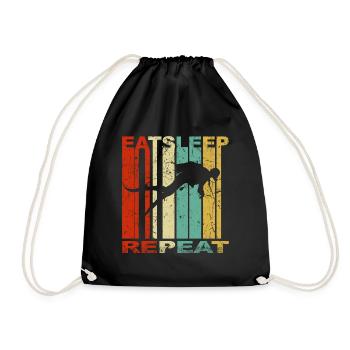 Vintage rétro plongeur avec effet grunge - Sac de sport léger - noir - Devant
