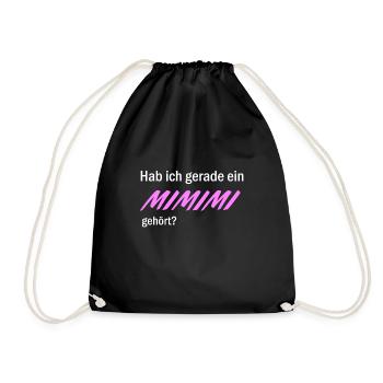 Je n’écoute que Mimimi Drôles de pink - Sac de sport léger - noir - Devant