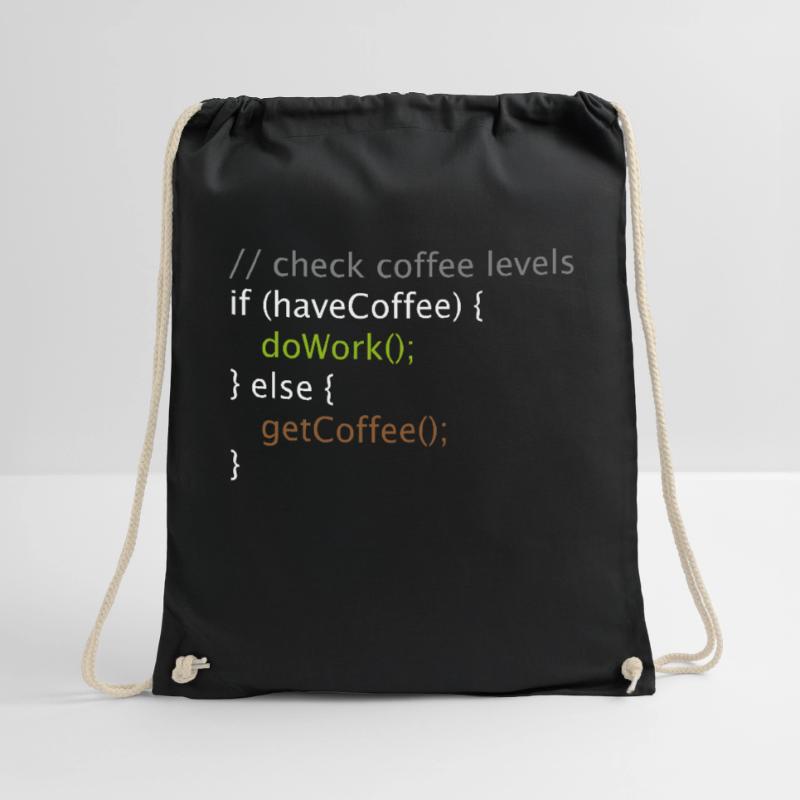 Informatik Nerd Geek Programmierer Kaffee Arbeiten Turnbeutel