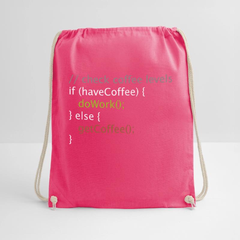 Computer Science Nerd Geek Programmer Coffee Work Drawstring Bag