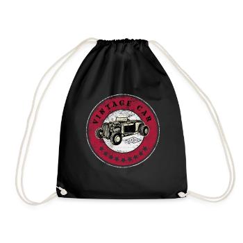 Oldtimer car - Drawstring Bag - black - Front