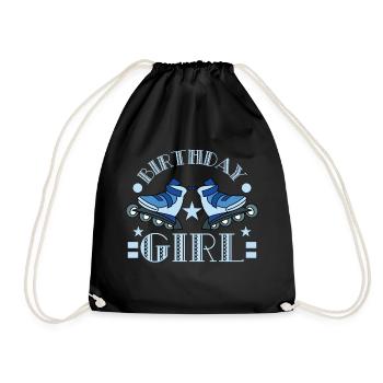 This Awesome Roller Skate Birthday Girl Year Old - Drawstring Bag - black - Front