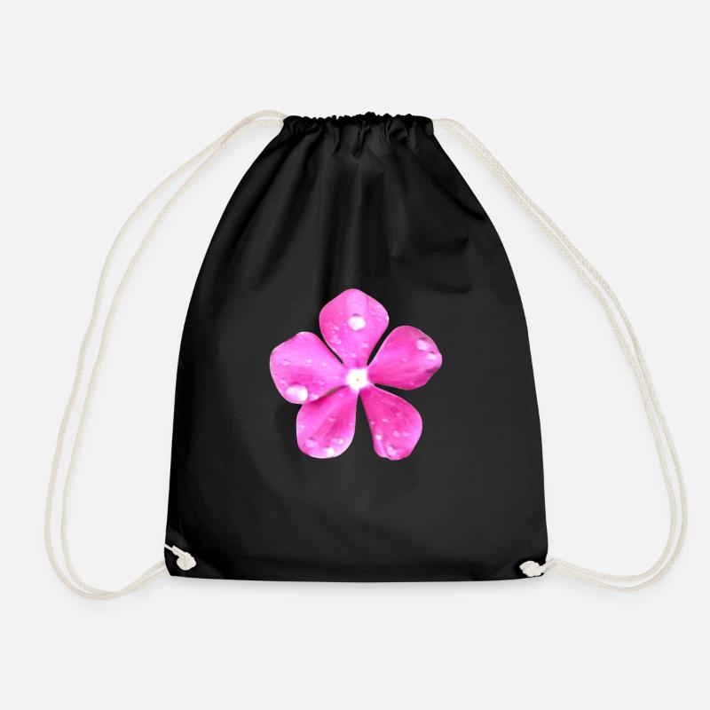 Blume Hippie - Turnbeutel - Schwarz