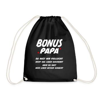 Bonus papa beau-père fête des pères - Sac de sport léger - noir - Devant