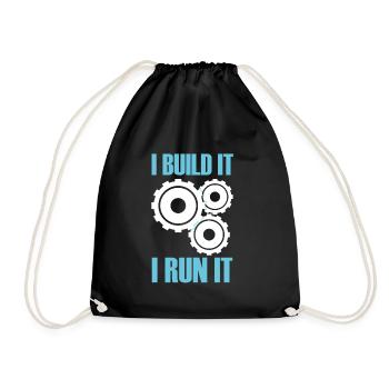 Devops Development Software Developer Geek - Drawstring Bag - black - Front