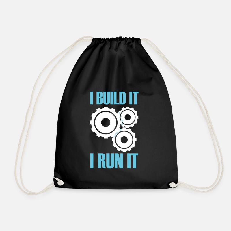 Devops Development Software Developer Geek - Drawstring Bag - black