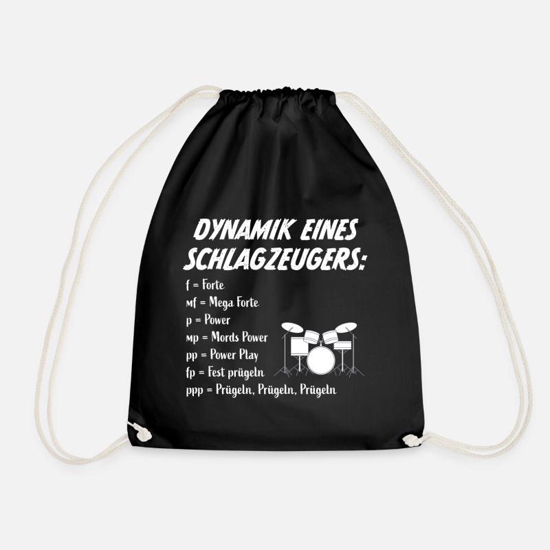 Schlagzeuger Drummer Geschenk - Turnbeutel - Schwarz