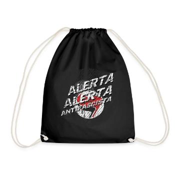 antifa billiard alerta alerta - Turnbeutel - Schwarz - Vorne