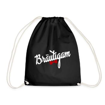 Bräutigam - Turnbeutel - Schwarz - Vorne