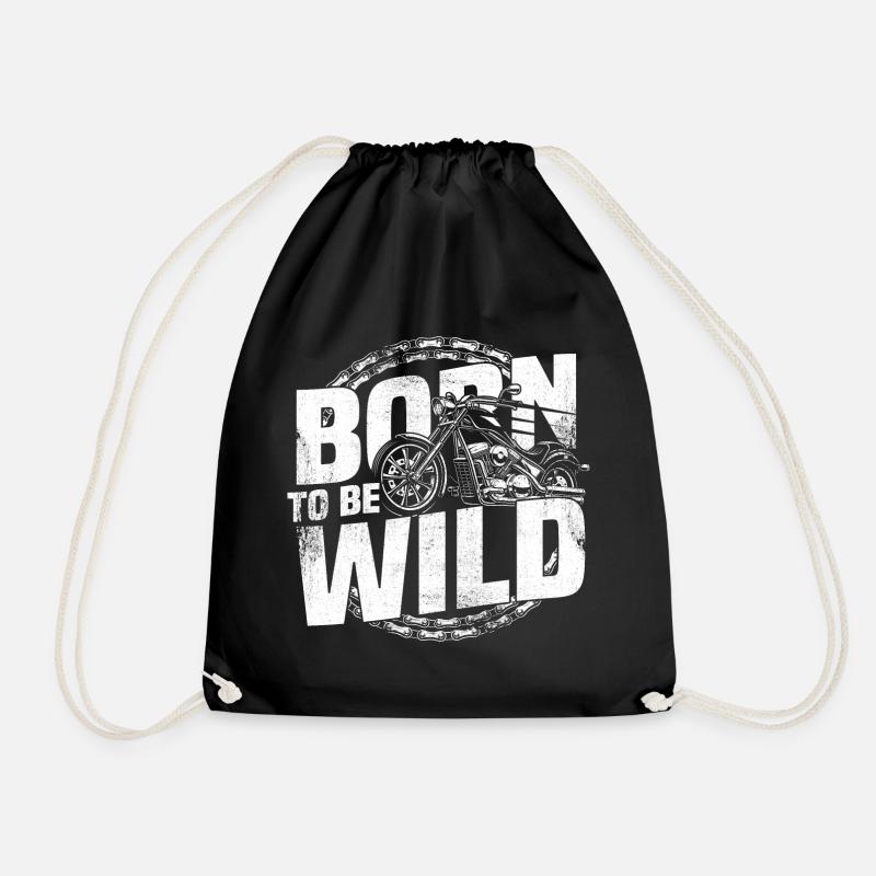Born Wild - Drawstring Bag - black