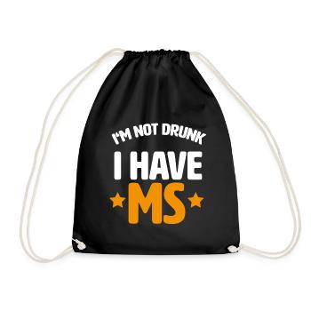 Multiple sclerosis awareness - Drawstring Bag - black - Front
